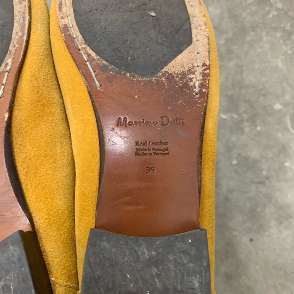 Massimo Dutti mustard penny loafers suede - Picture 6 of 6